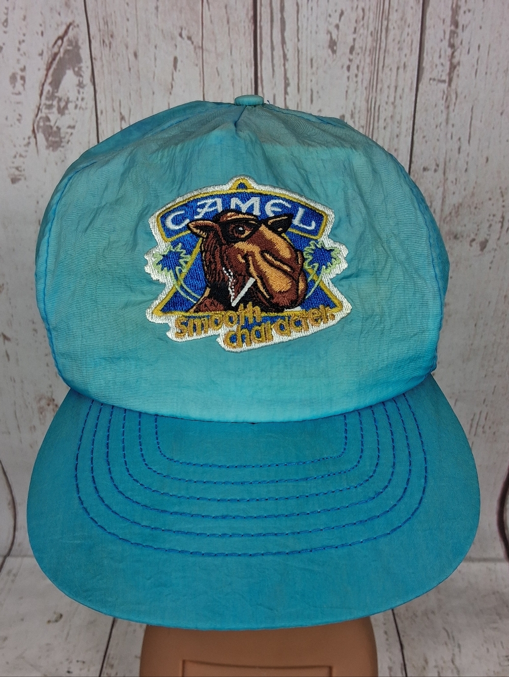 Vintage Joe Camel Smooth Character Snapback Hat Teal Color 90s